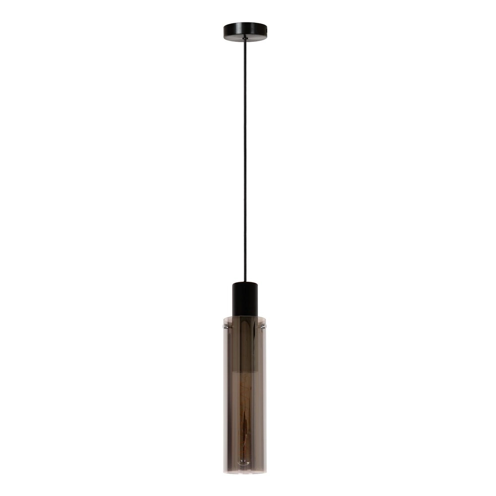 Lampe suspendue élégante Orlando Ø verre fumé de 10 cm