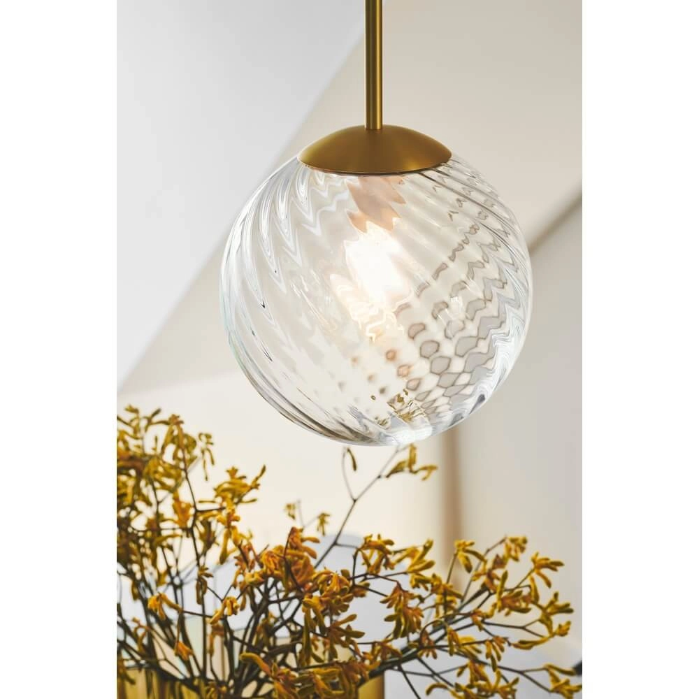 Suspension en verre Chisell laiton Ø 25cm Nordlux 5704924015656