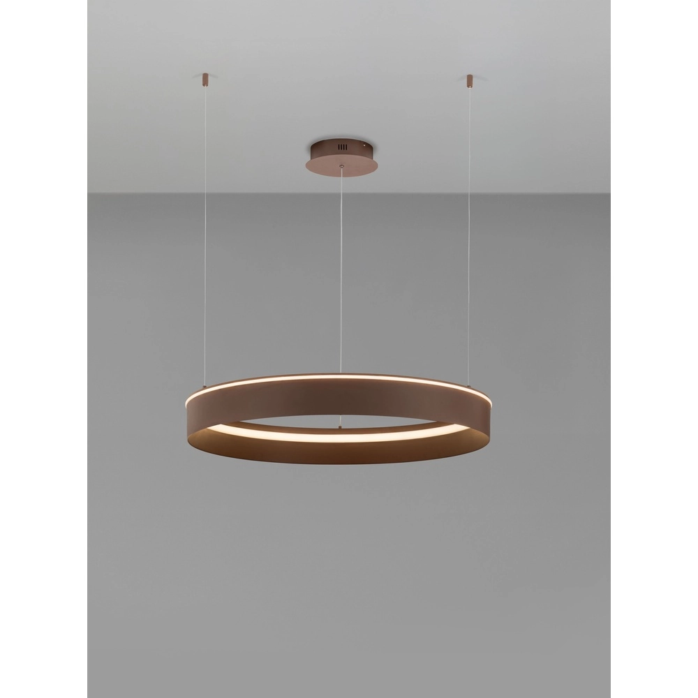 Lampe pendante moderne Olivia marron Ø 78cm Lyora 5212017494252