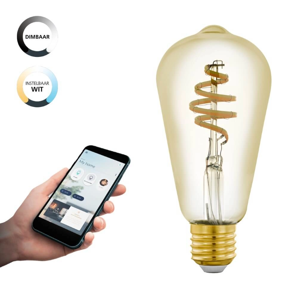 Ampoule de lampe LED Zigbee - E27 - 4.9 watt - 2200-6500K - ST64 Eglo 9002759122423