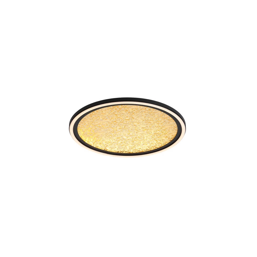 Plafonnier design Luna Ø 40cm noir avec or Plafonnier design Luna Ø 40cm noir avec or