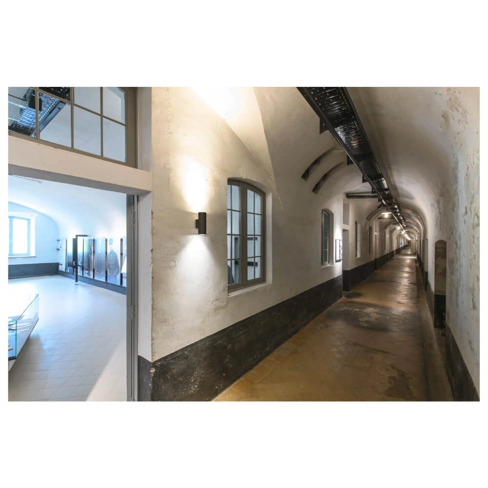 Spot mural noir Asto Tube haut et bas - 2x GU10 SLV 4024163265973