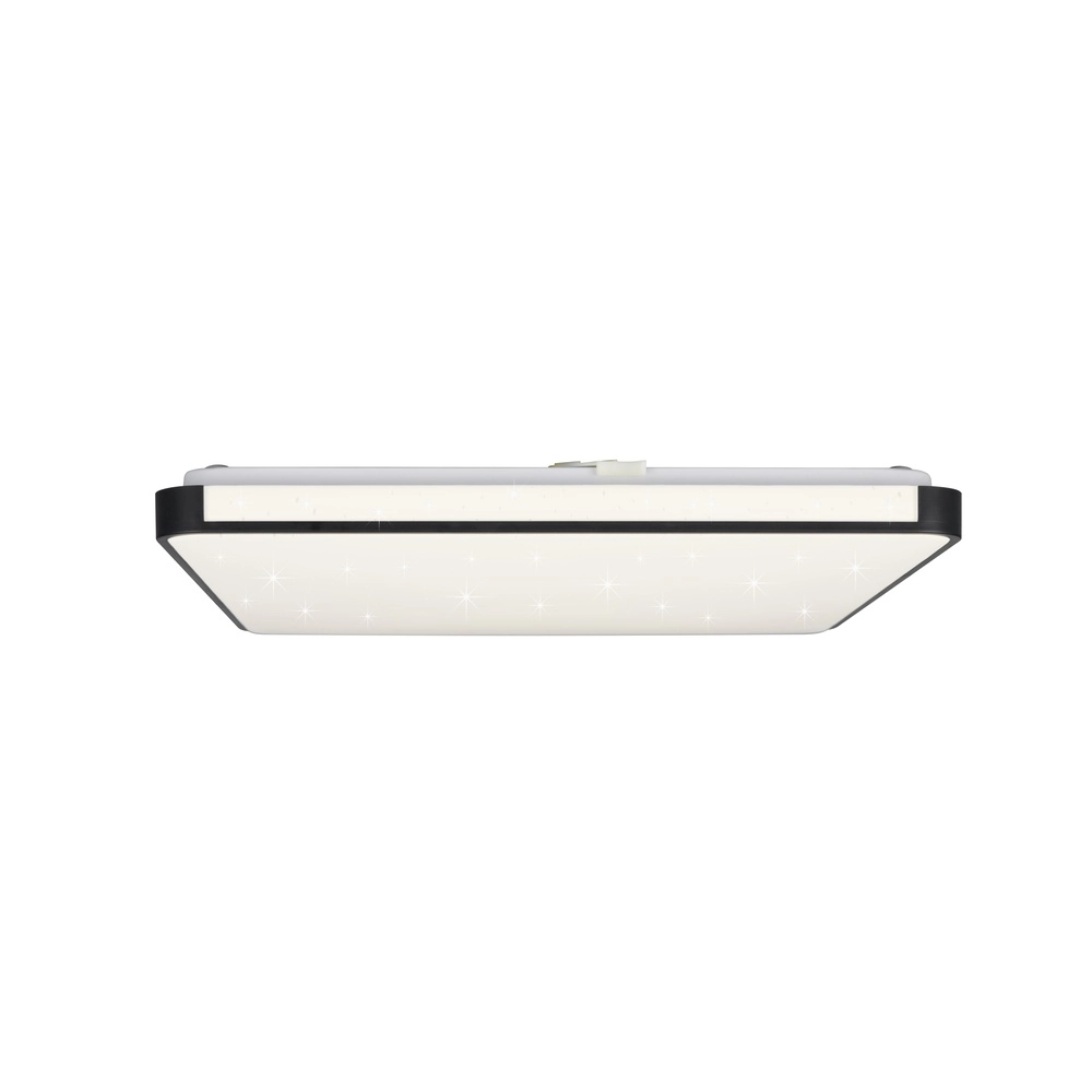 Lampe de plafond Relus Carré noir 37 x 37 cm Trio 4017807704723
