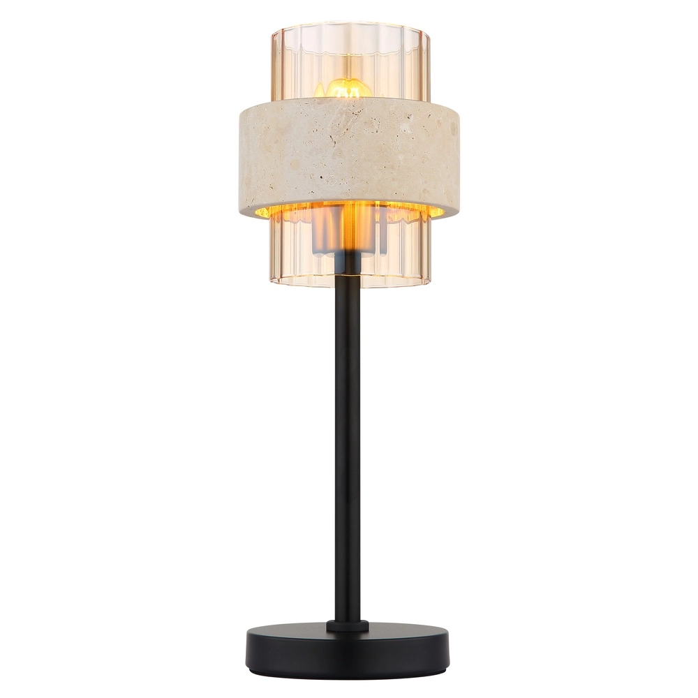 Lampe de table Daren noir avec marbre Globo 9007371592661