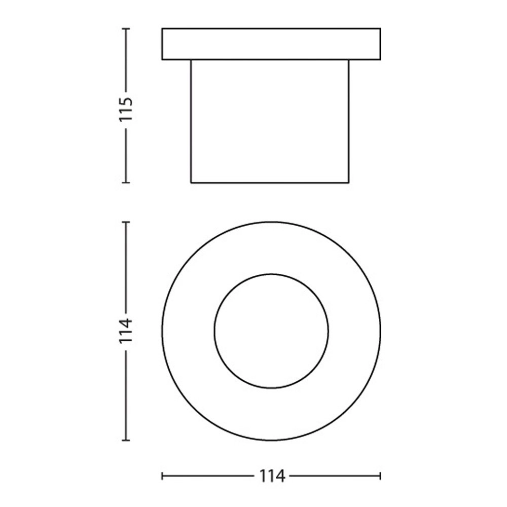 Spot en retrait du porche Moss LED Philips 8718696120606
