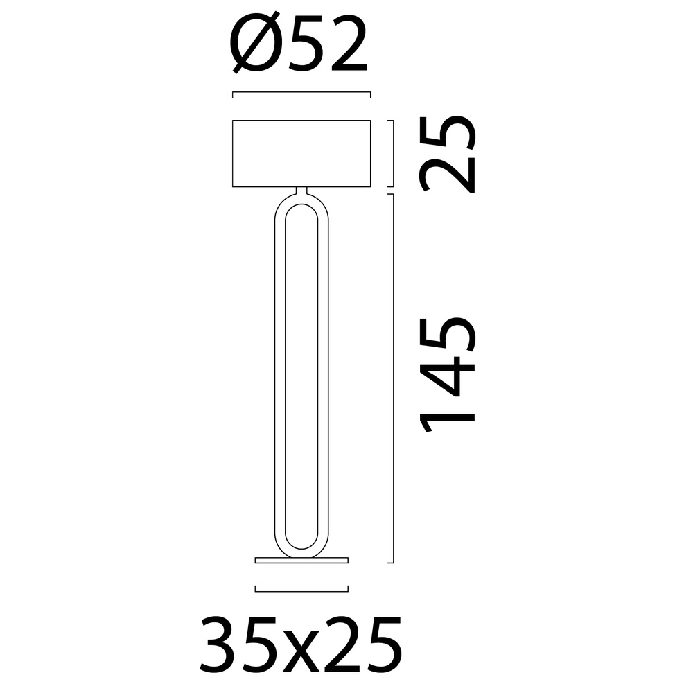 Lampe de pied Sino Loop Bois clair Masterlight