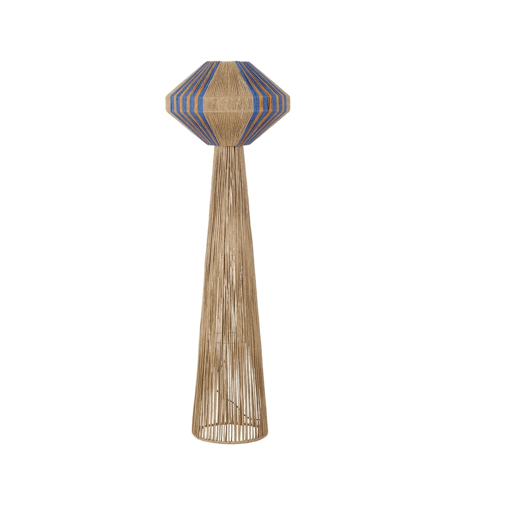 Lampadaire Abby Ø 50cm marron avec bleu Lyora 5212017477439