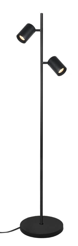 Lampadaire Megano noir 2 lumières Lampadaire Megano noir 2 lumières