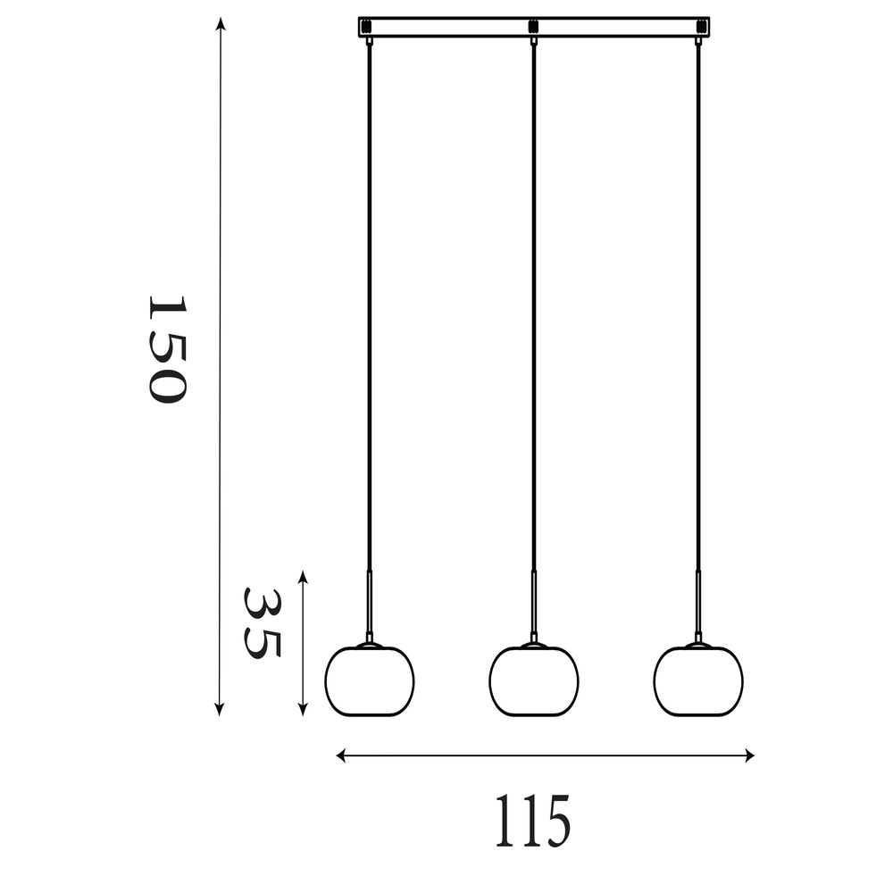 Suspension Confetti Conception à 3 lumières Searchlight 5053423301334