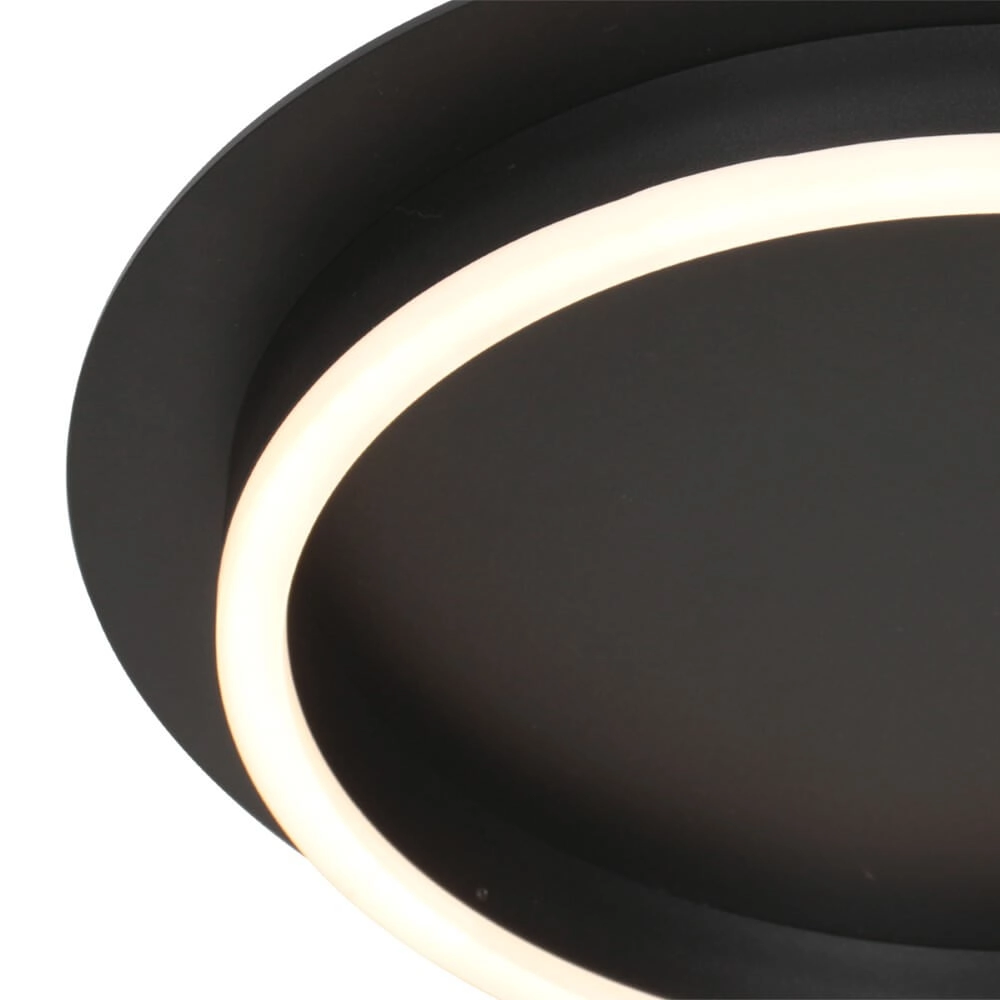 Plafonnier LED moderne Ringlux noir - Ø 32cm Steinhauer 8712746170573