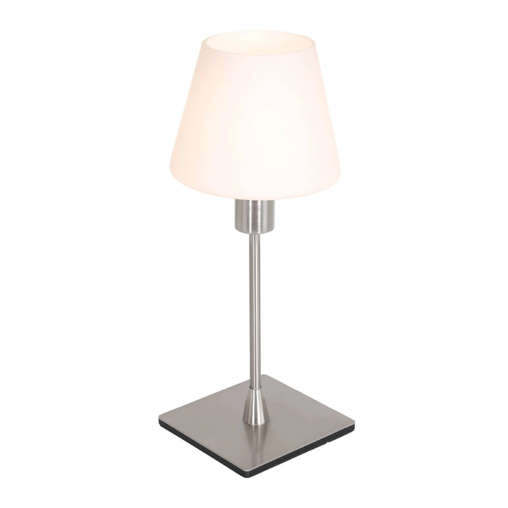 Lampe de table en acier inoxydable Ancilla Lampe de table en acier inoxydable Ancilla