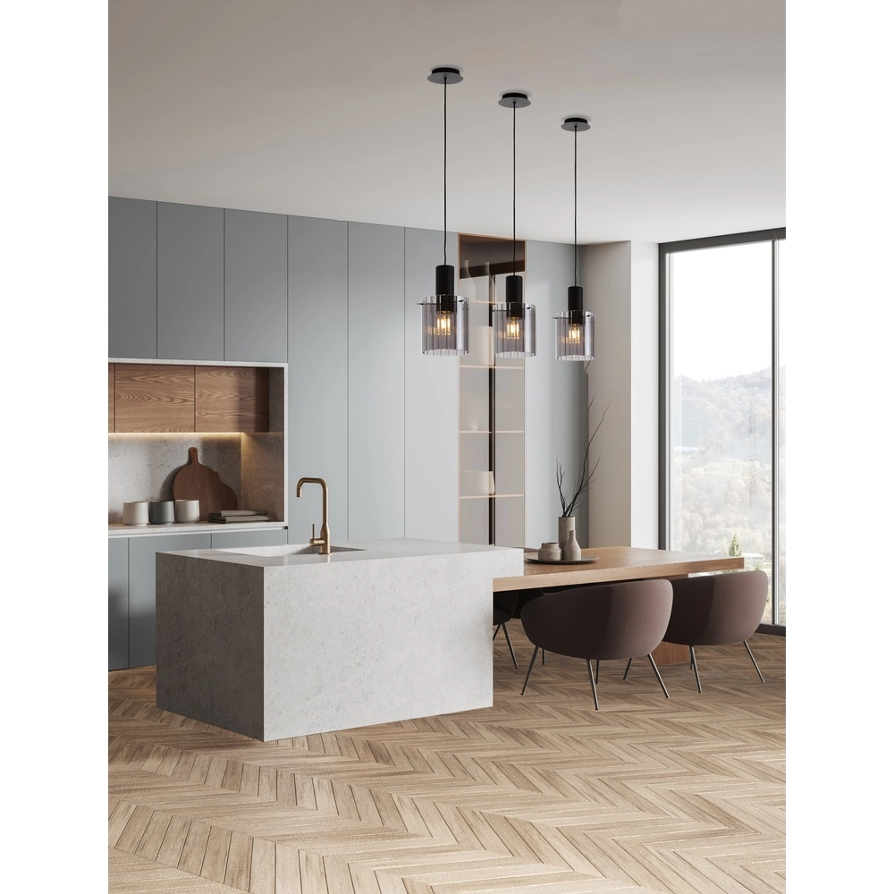 Suspension design Mirbi 1 lumière noire Lyora 5212017468420