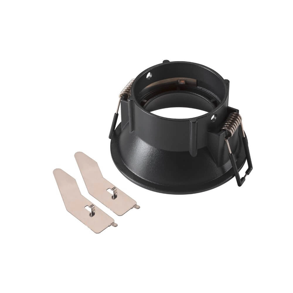 Anneau de montage New Tria 75 rond noir - à encastrer - sans raccord SLV 4024163278331