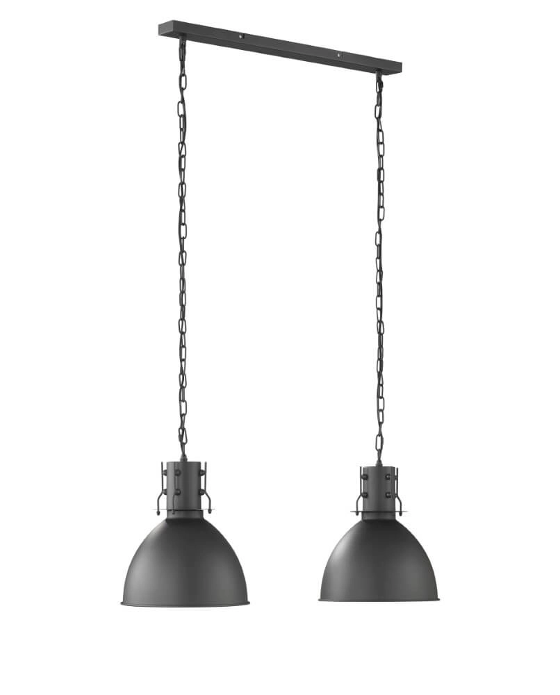 Lampe suspendue 2 lumières London industriel