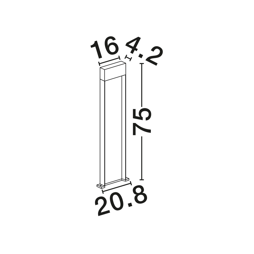 Lampe de jardin conçue Noray noir avec bois 78cm - 2700K Lyora 5212063504332