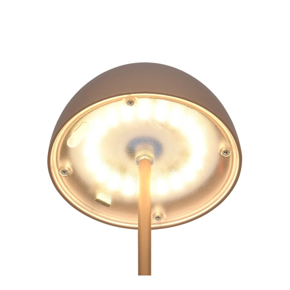 Lampe de table rechargeable Ortiz brun café Trio 4017807643374