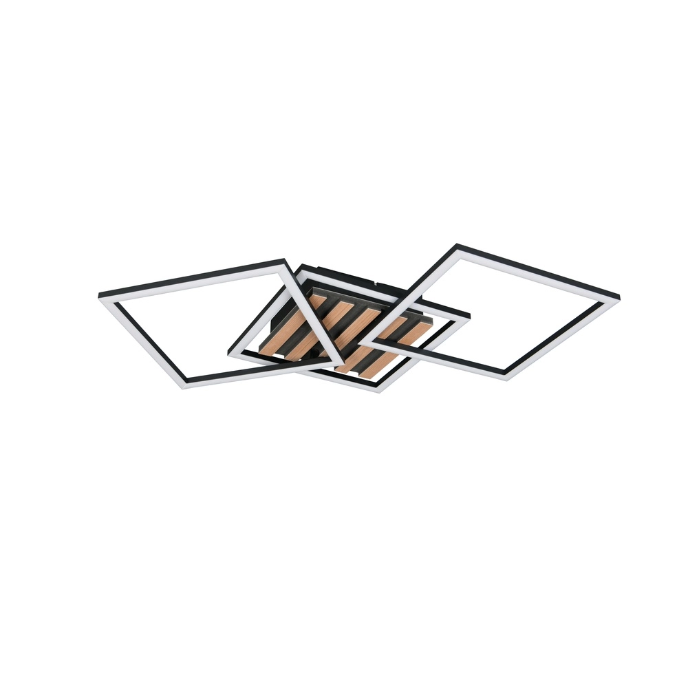 Lampe de plafond moderne Zaro Noir 74,5cm Trio 4017807682212