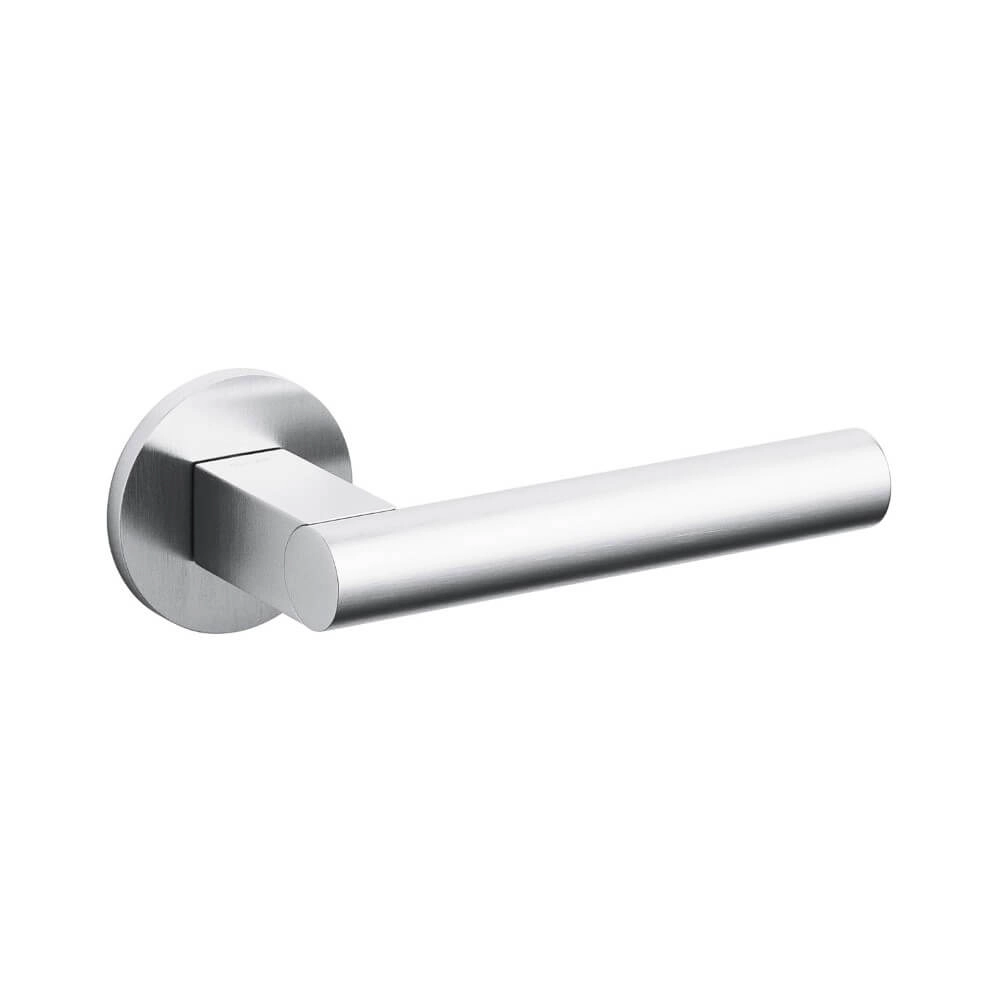 Poignée de porte design Euclide chrome mat