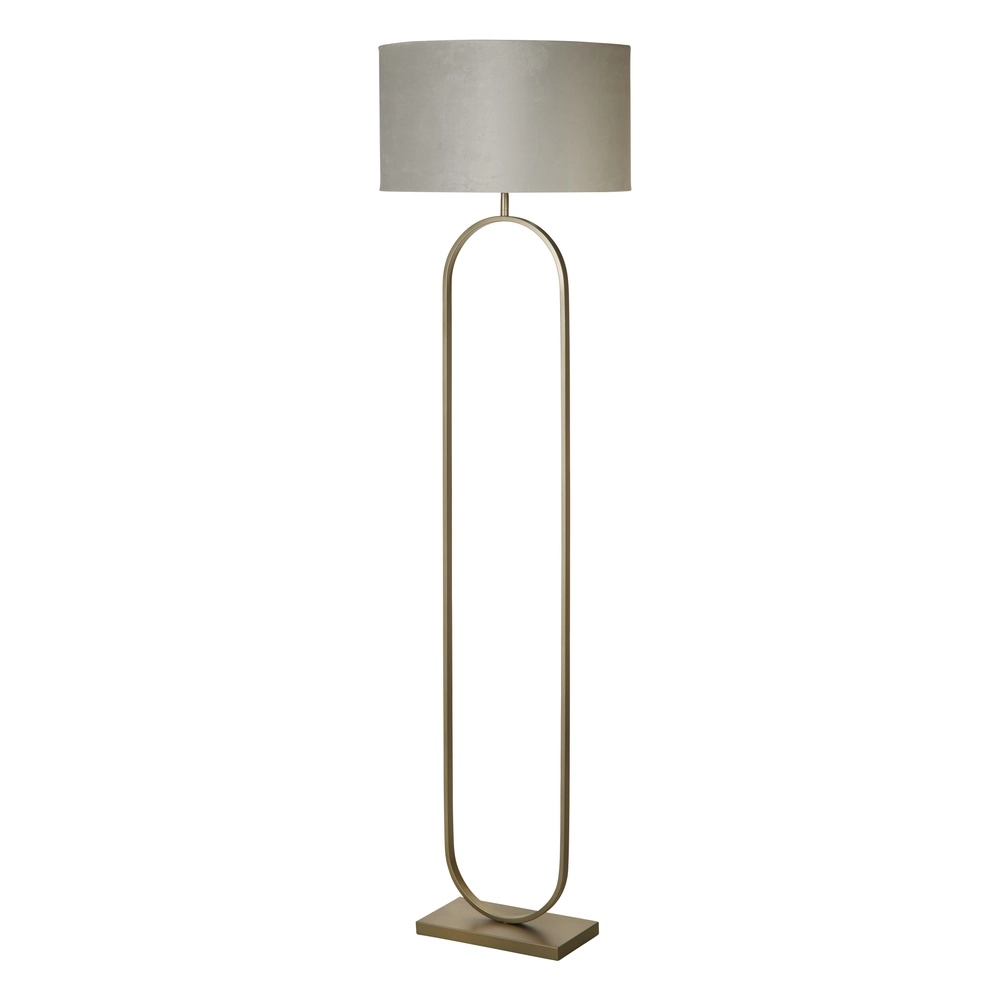 Lampadaire Modish bronze avec capuchon gris Lampadaire Modish bronze avec capuchon gris