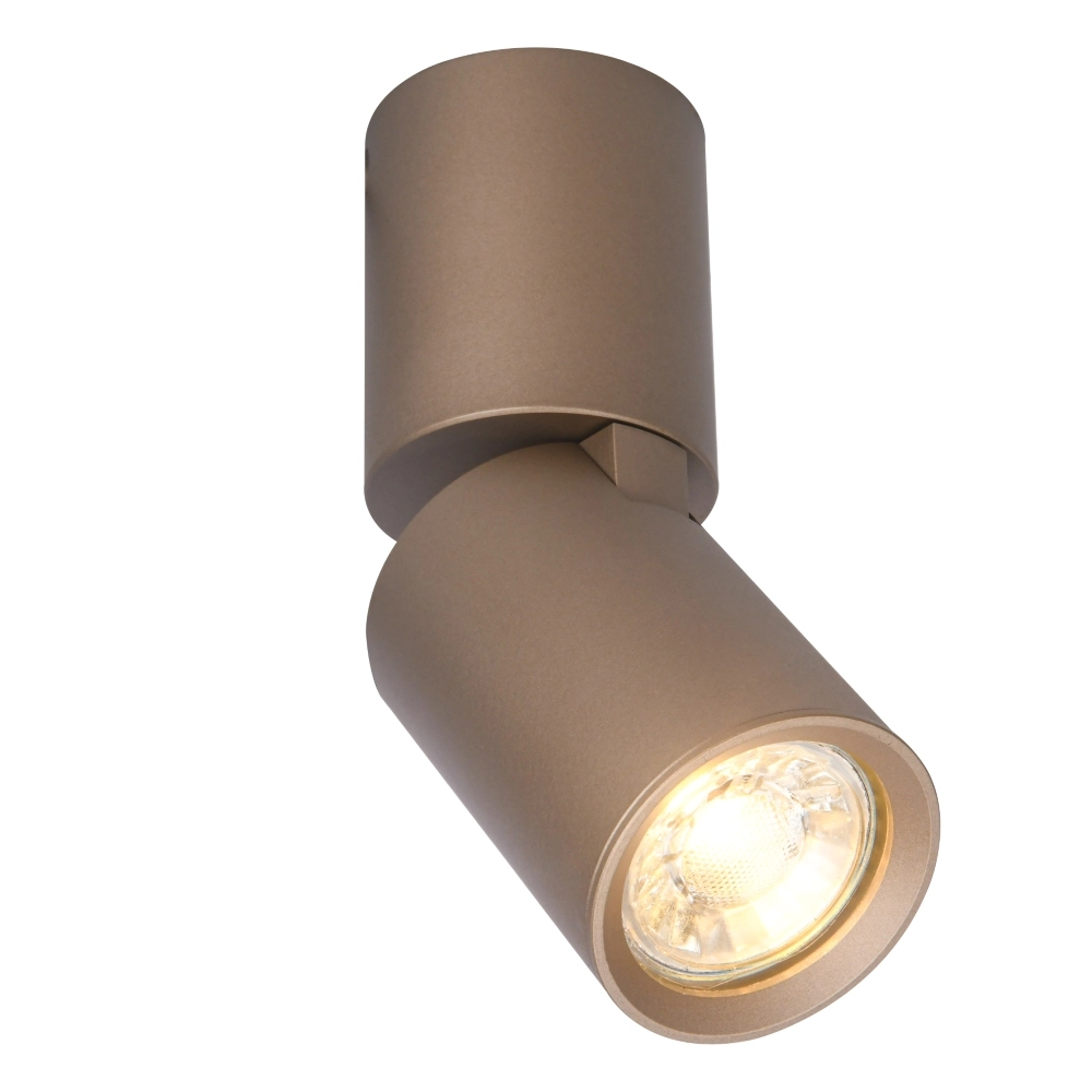 Spot plafonnier Champagne Parma orientable aluminium Ø 5,6cm