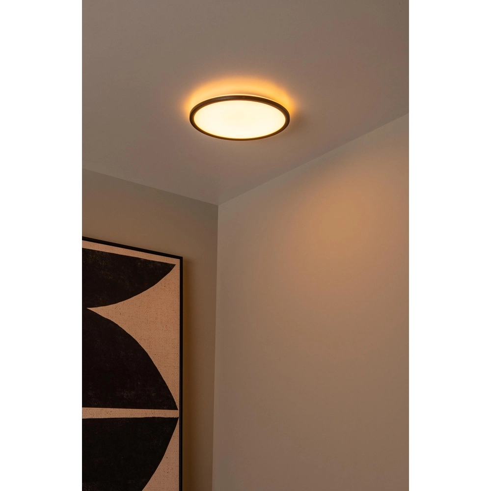 Éclairage de plafond Castor noir avec blanc Ø 32cm Lucide 5411212071804
