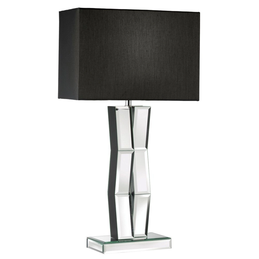 Lampe de table Mirror noir avec verre miroir
