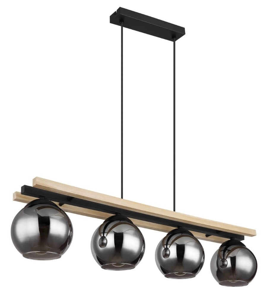Lampe suspendue design Conni bois 4 lumières Globo 9007371444236