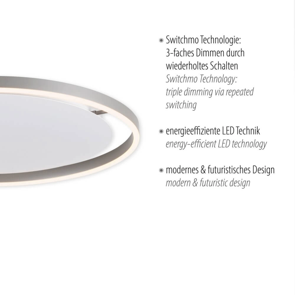 Plafonnier Ritus aluminium Ø 58,5cm Just Light 4043689983475