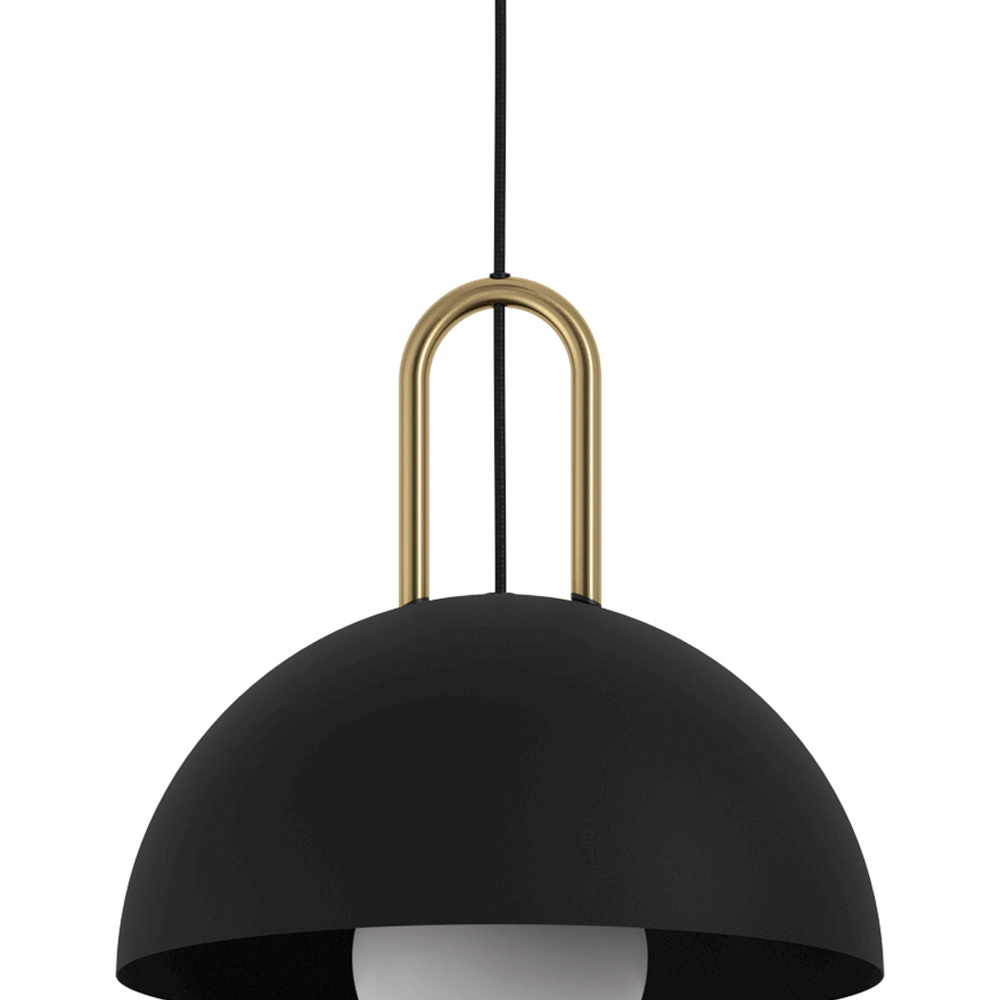 Lampe suspendue Calmanera noir avec de l'or Eglo 9002759996932
