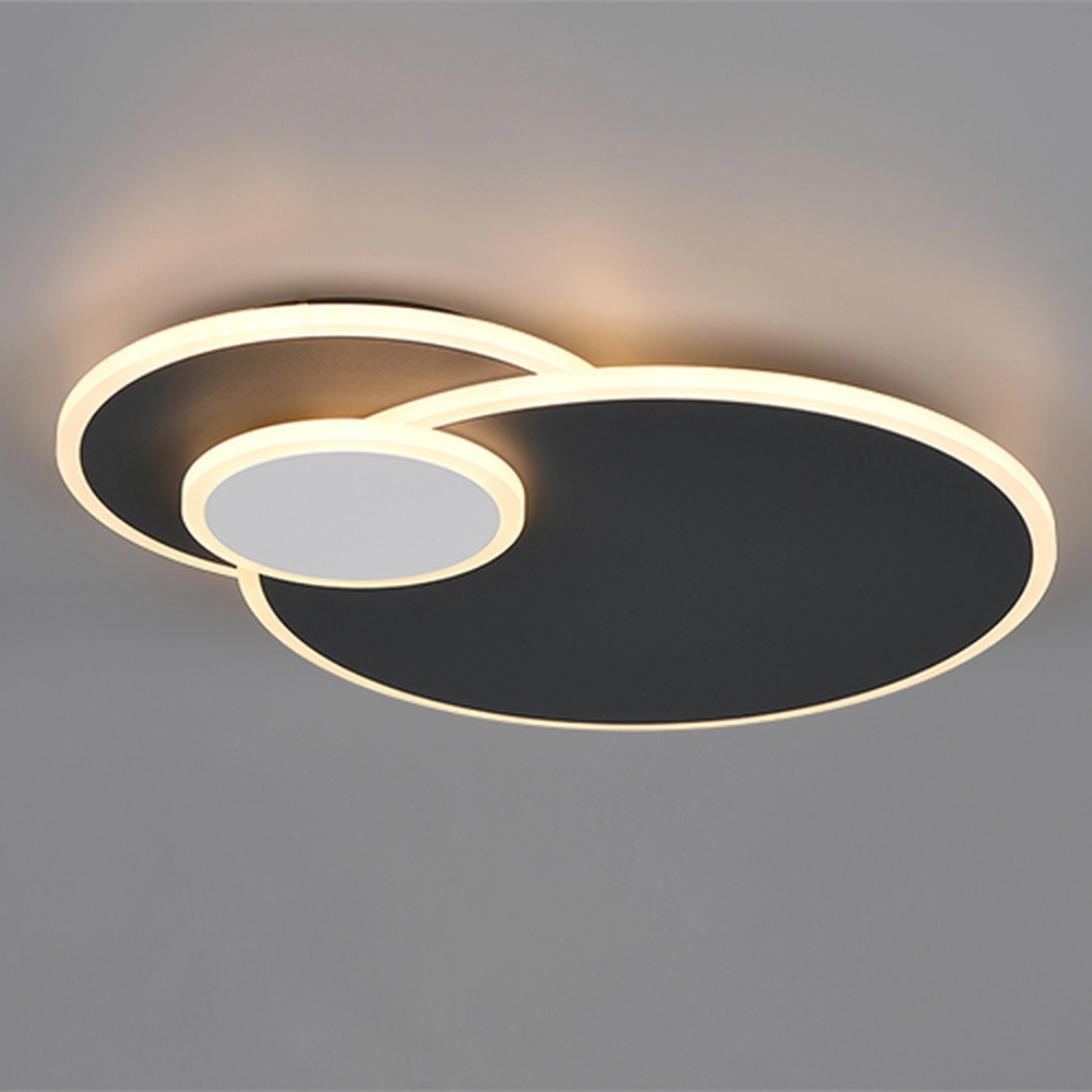 Lampe de plafond ronde Serea Noir Trio 4017807703818