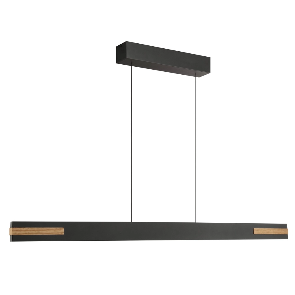 Lampe suspendue élégante Streamline noir avec bois Brilliant 4004353463631