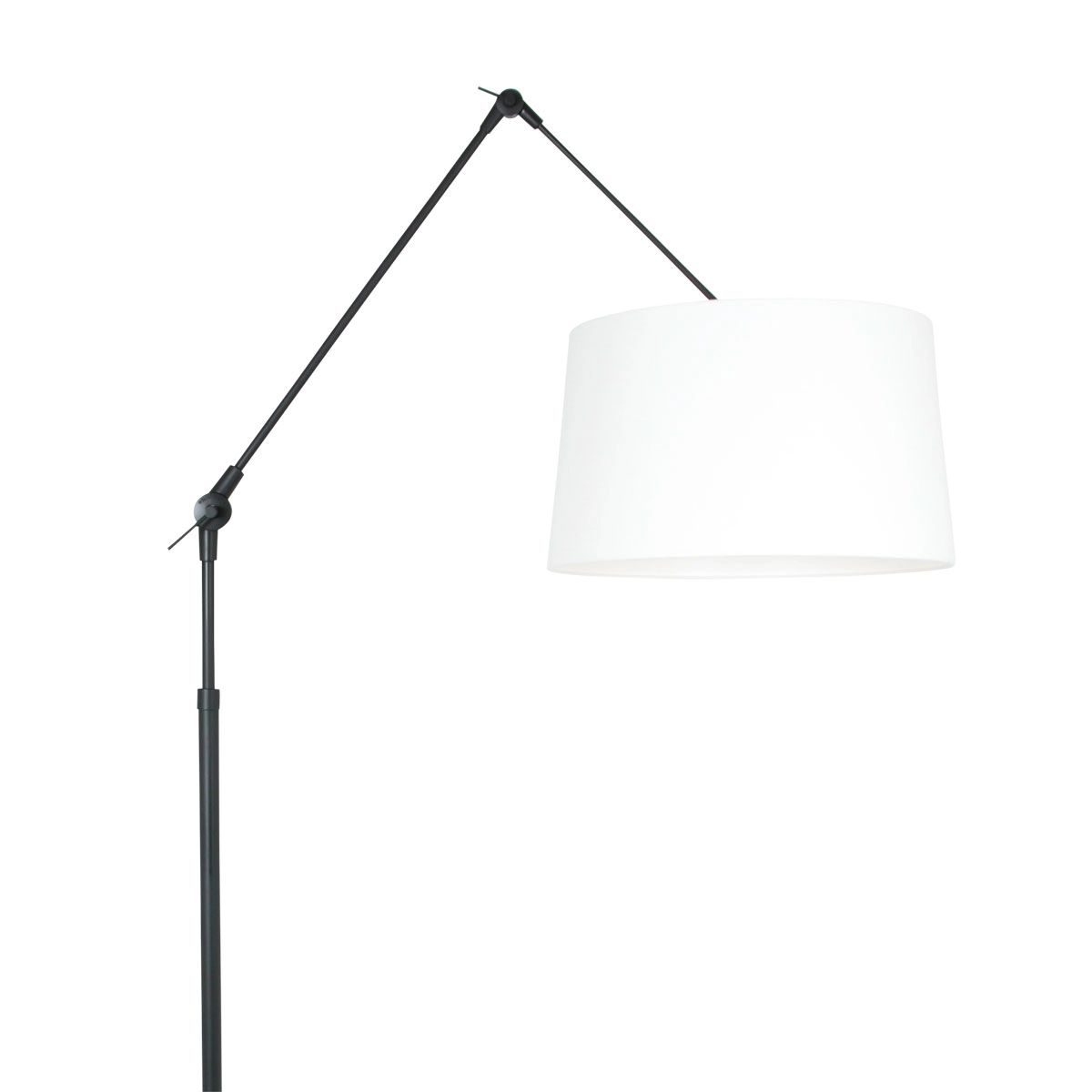 Lampe de table réglable Prestige Chic 35cm noir avec lin blanc Steinhauer 8712746146547