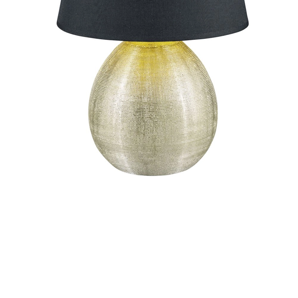 Lampe de table Luxor 35 cm d'or avec du noir Trio 4017807345995