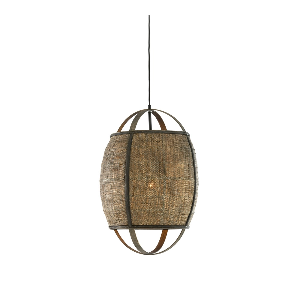 Lampe pendante de campagne Bozona brun Ø 38,5 cm Light & Living 8717807843953