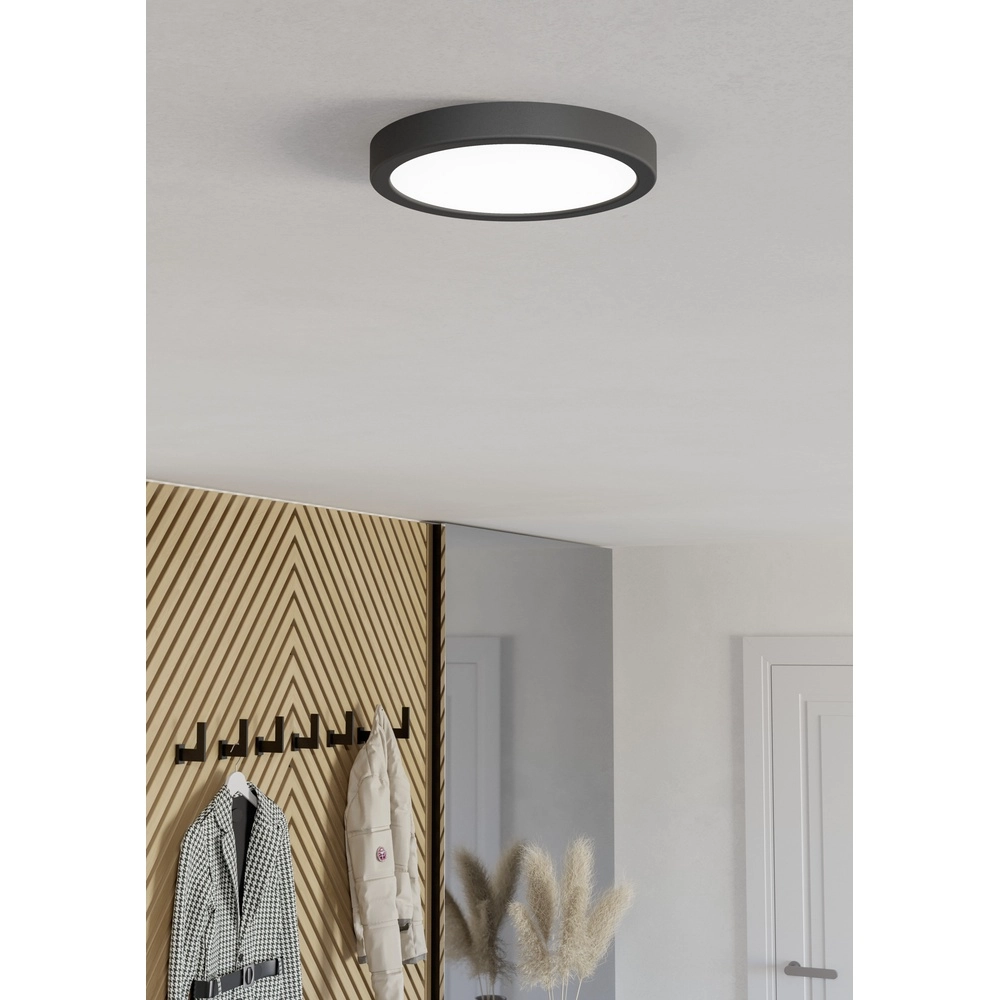 Lumière LED de plafond Fueva 6 rond - noir - Ø 21,1cm Eglo 9008606330072