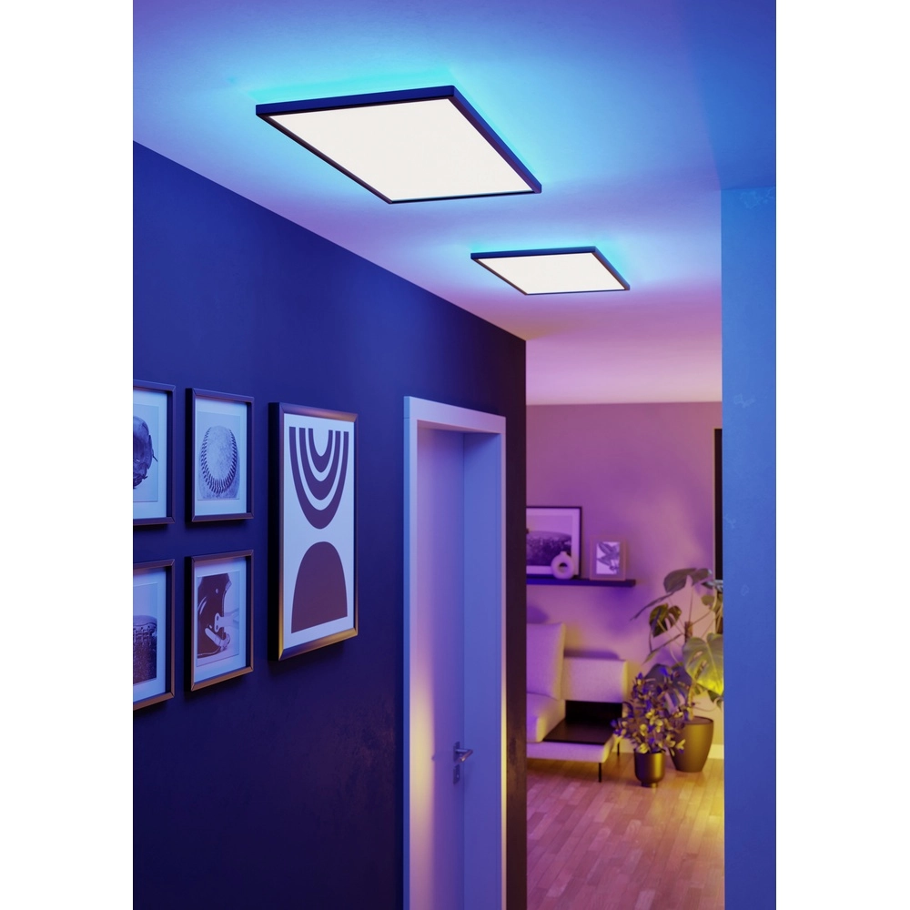 Lampe de salle de bain intelligente Rovito-Z Carré - Noir - 57x30cm Eglo 9008606329762