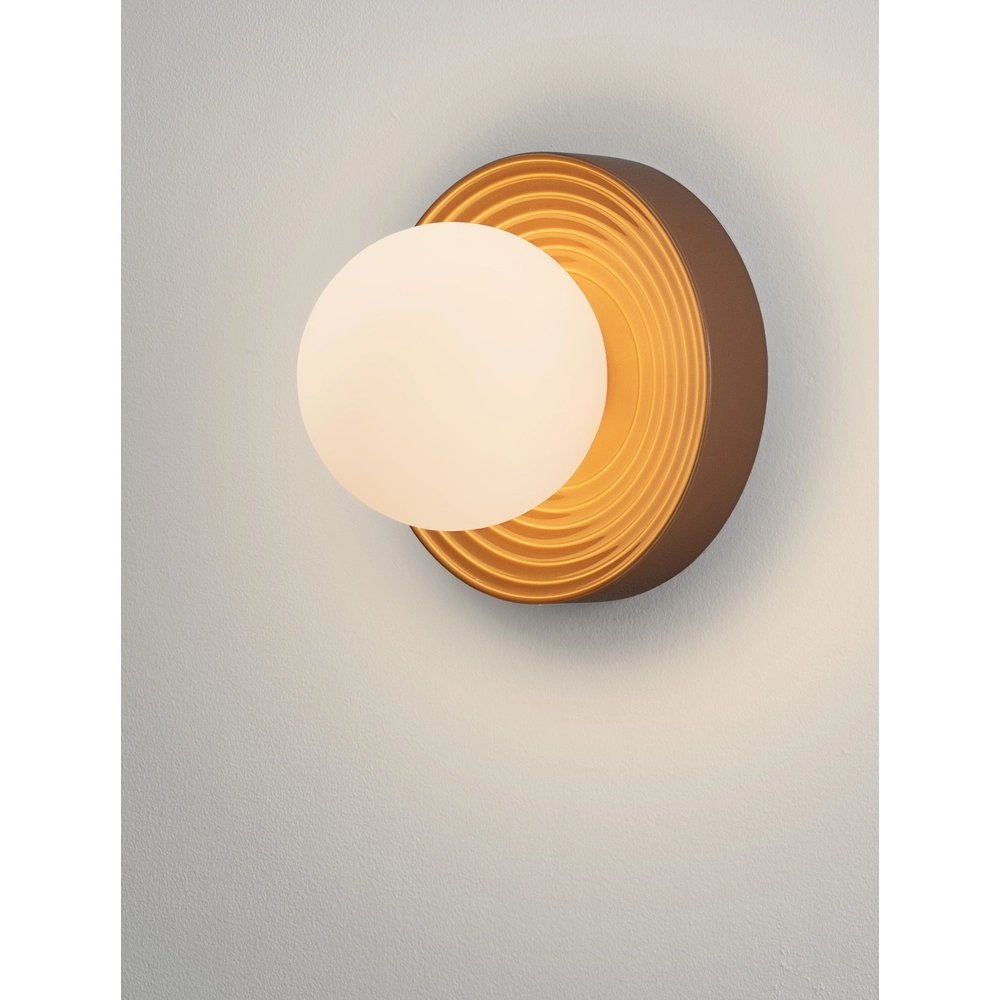 Applique murale Orbique caramel Ø 22cm Lyora 5212017483898