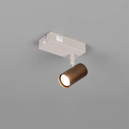 Projecteur réglable en surface Taryn marron moka Trio 4017807685534