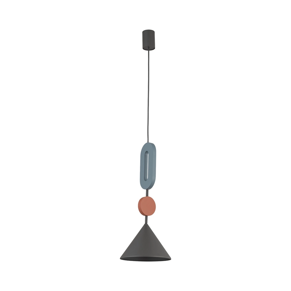 Lampe pendante unique Drops Color bleu umbra Ø 20,5 cm Lyora 5903139120982