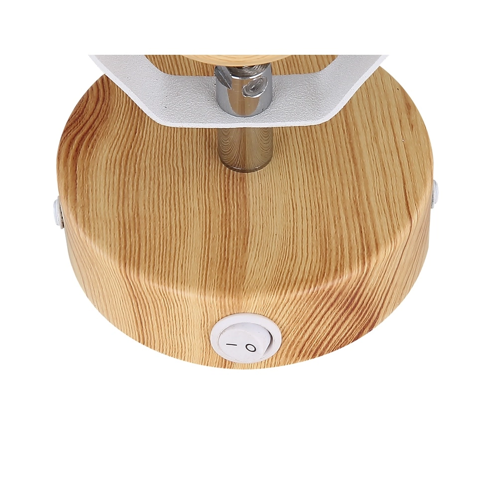 Lampe murale scandinave Wiho Blanc avec du bois Globo 9007371409174