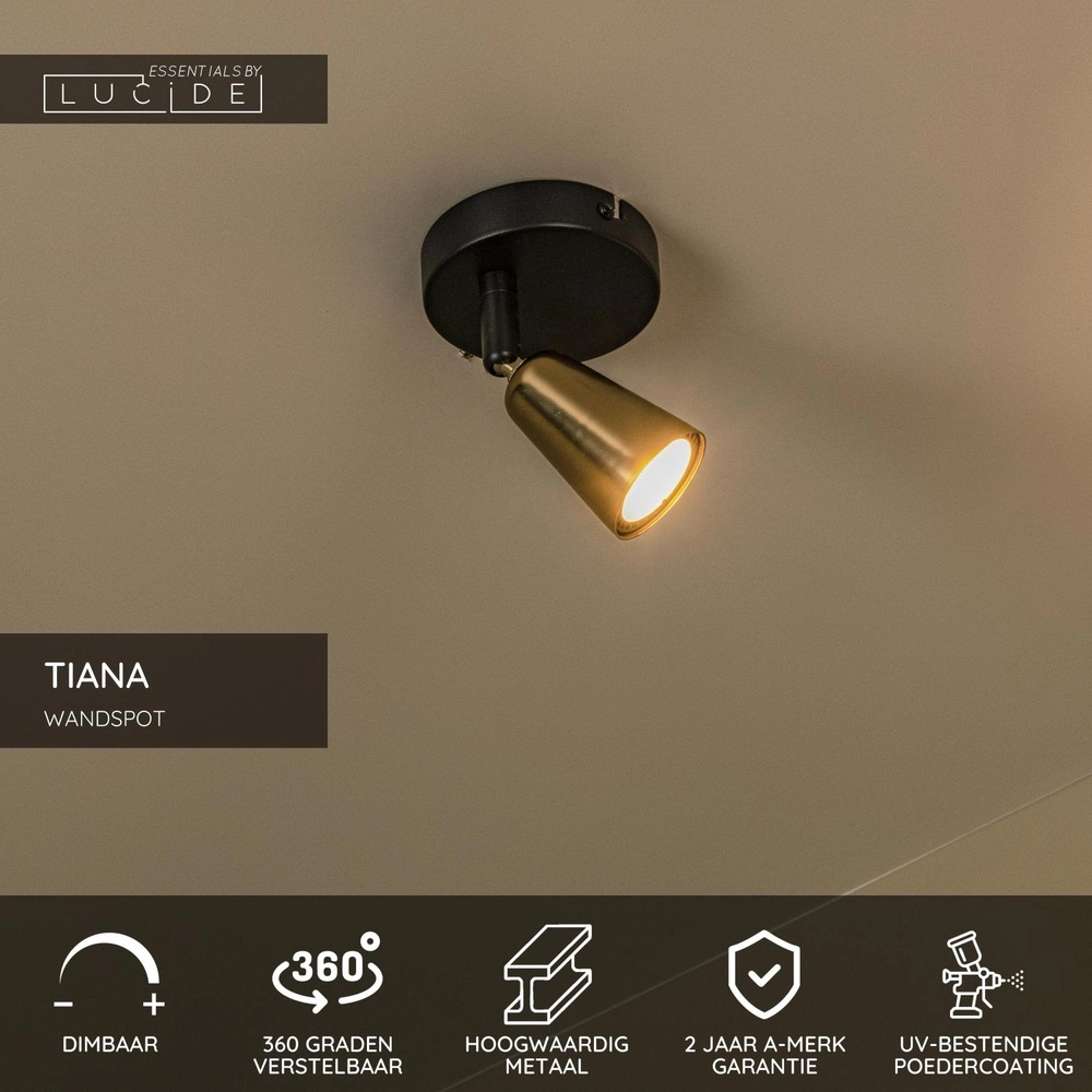 Projecteur de plafond Tiana Champagne Lucide 5411212650344