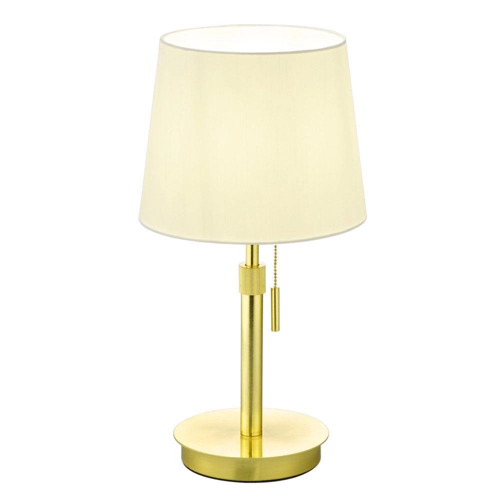 Lampe de table Lyon laiton mat avec blanc