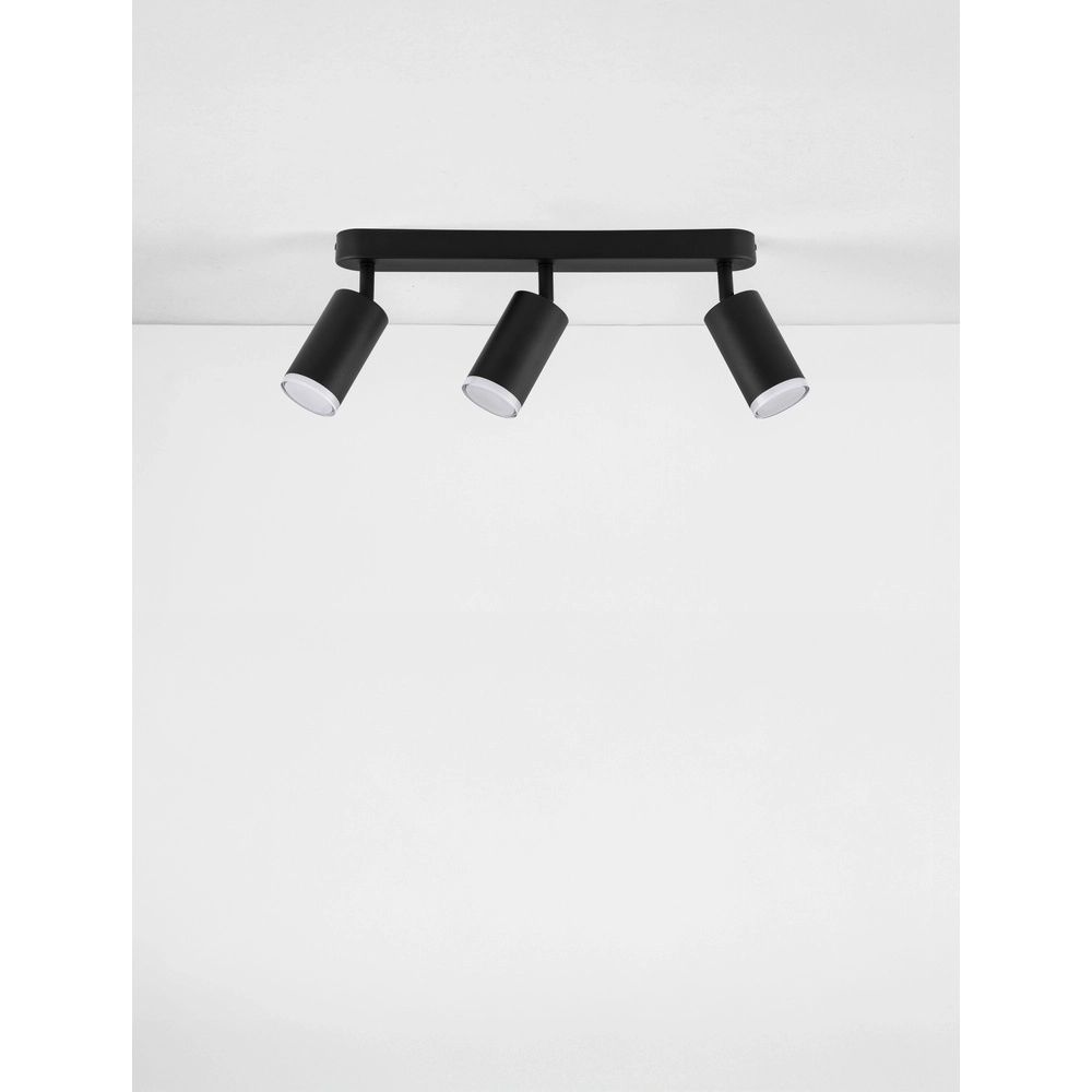 Spot monté en surface Mao 3 lumières noir Lyora 5212017475299