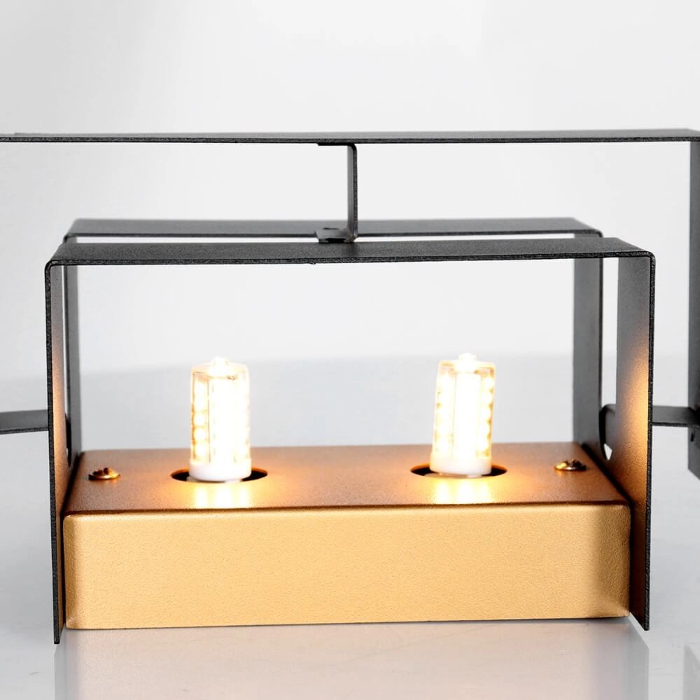 Spot mural noir Muro allongé Steinhauer 8712746152715