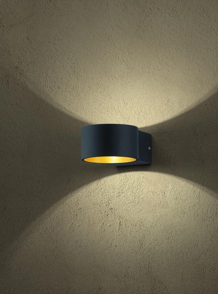 Applique murale LED Lacapo noir Trio 4017807306309
