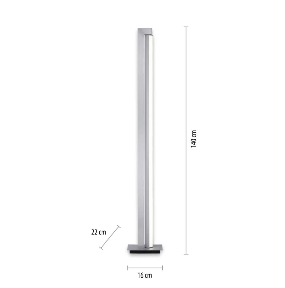 Lampadaire Pure-Lines aluminium Paul Neuhaus 4012248366332