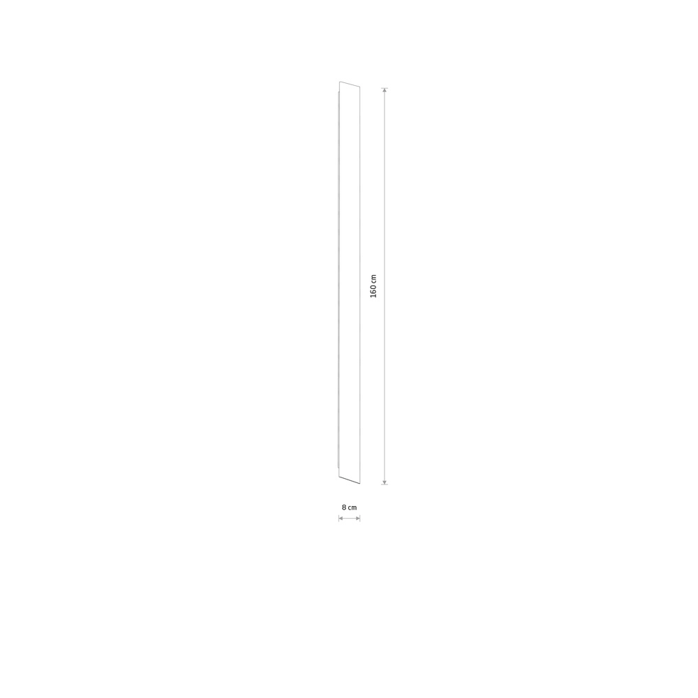 Lampe murale moderne Comma Led noir 160 cm Lyora 5903139118781