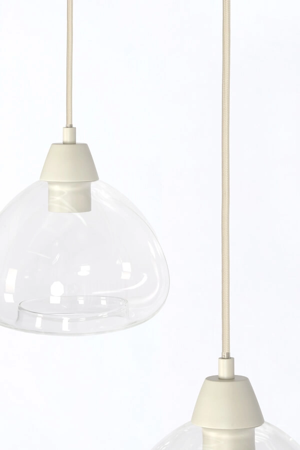 Suspension 5 lumières Bisho motif crème 1040cm Light & Living 8717807743321