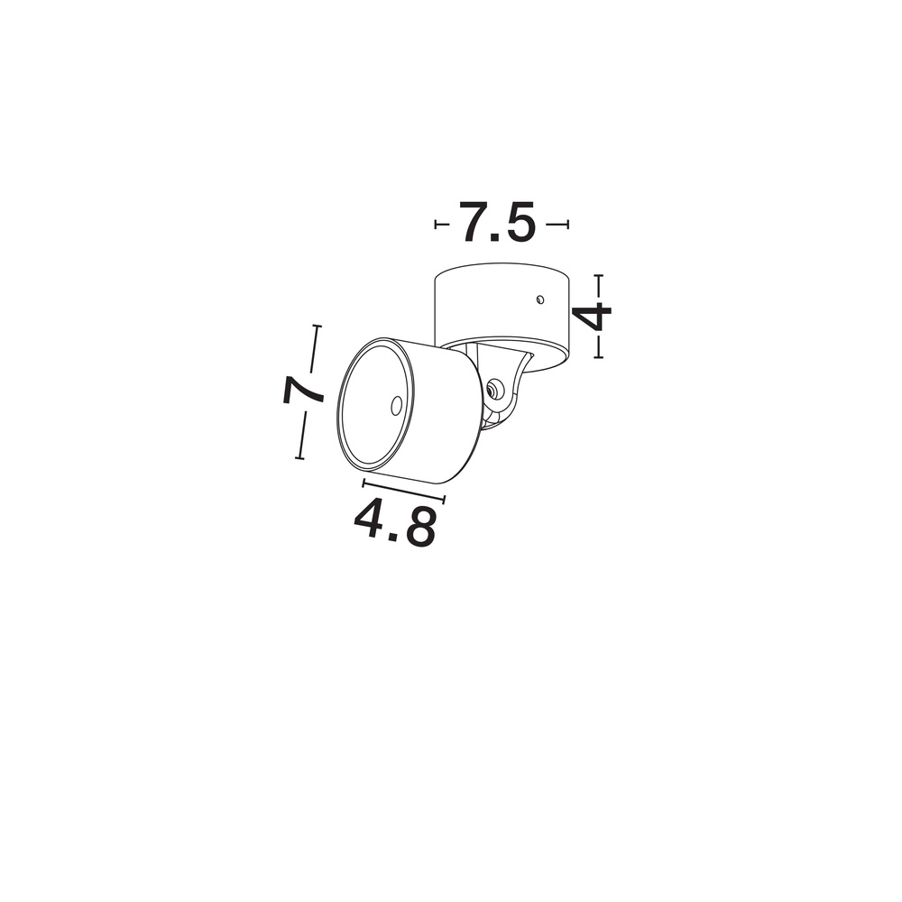 Projecteur rond Helmet Orientable 5W Lyora 5212017476579