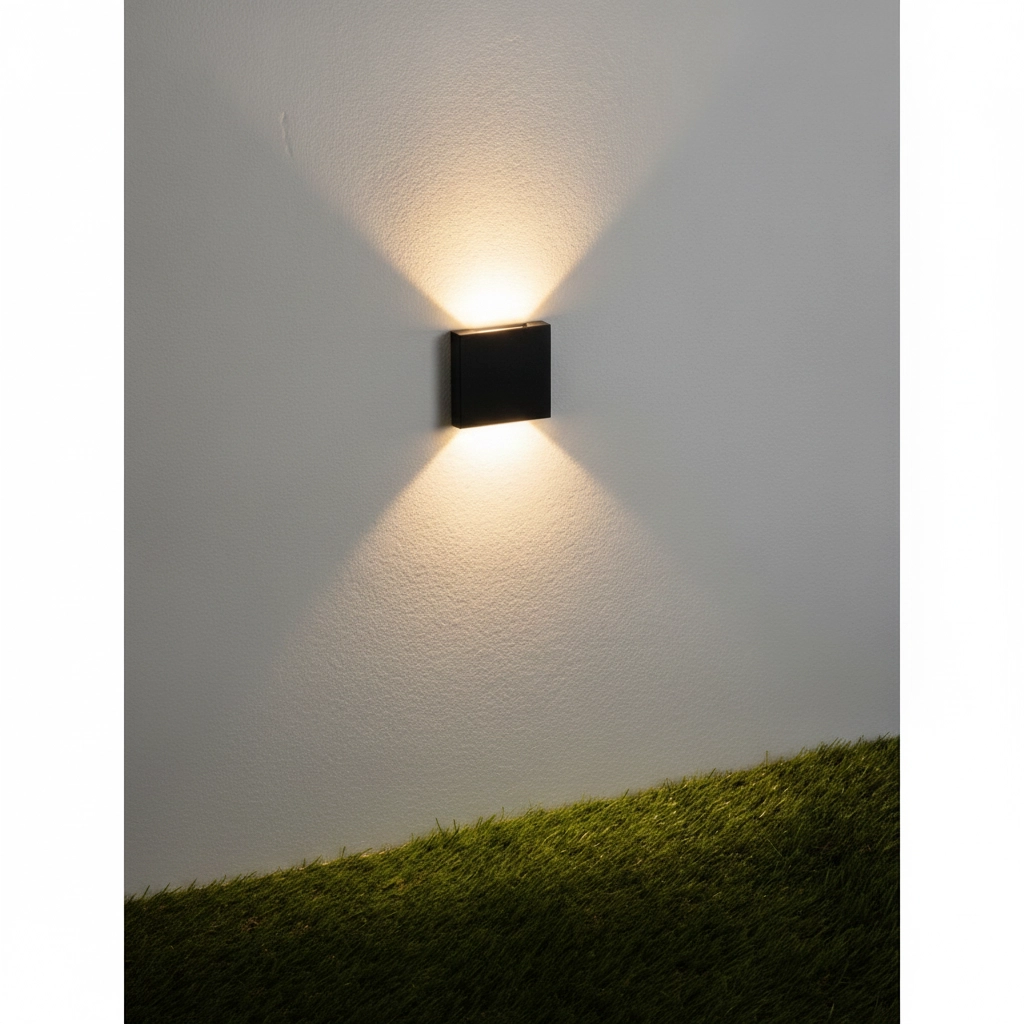 Luminaire encastré carré Iko Double noir